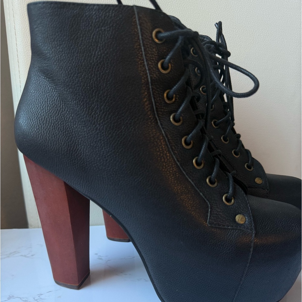 Jeffrey Campbell Lita Black Boots (Size 7.5) w/Original Box - Originally $165